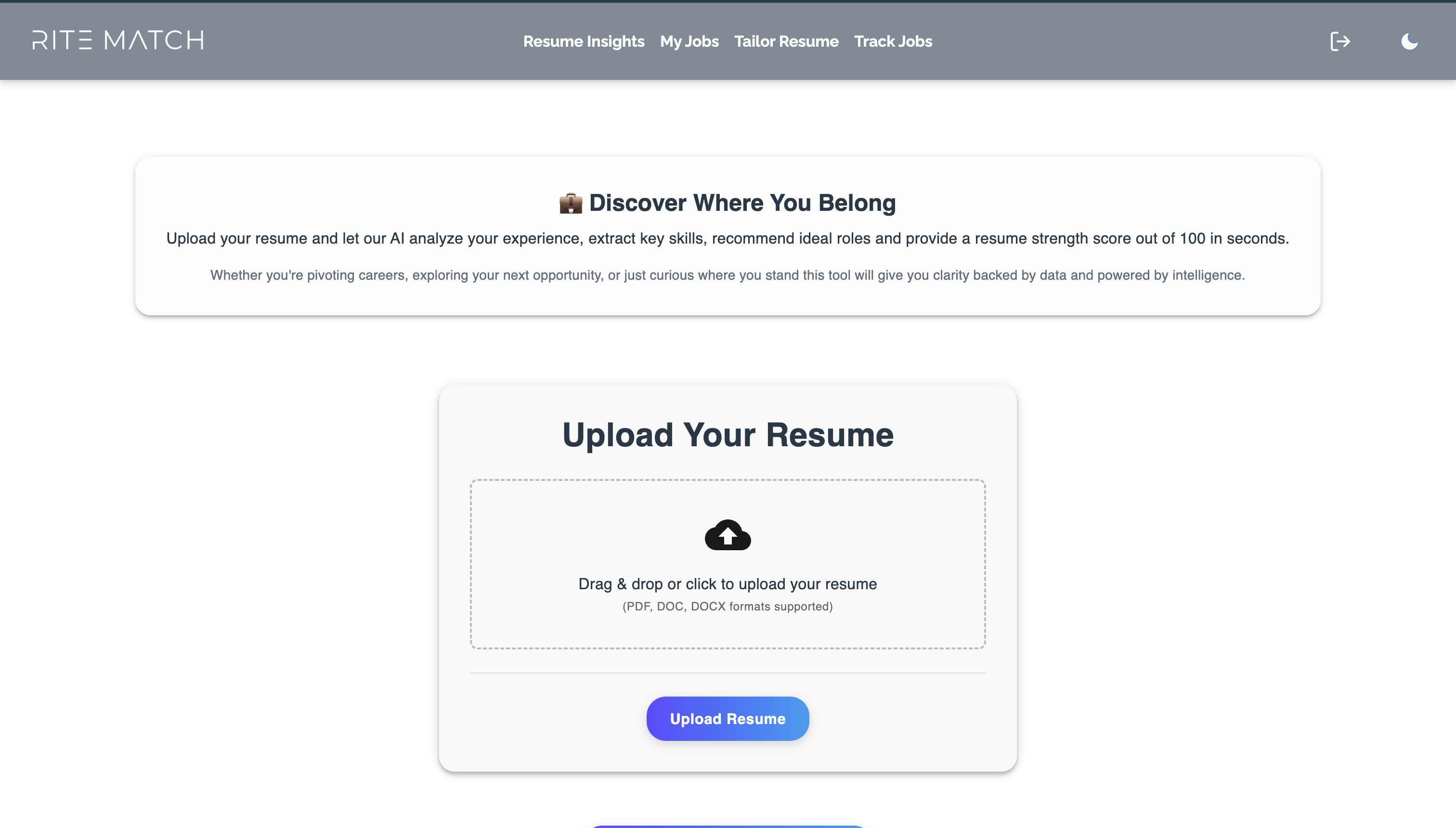 Ritematch – AI-Powered Job Matching & Resume Tailoring Portal